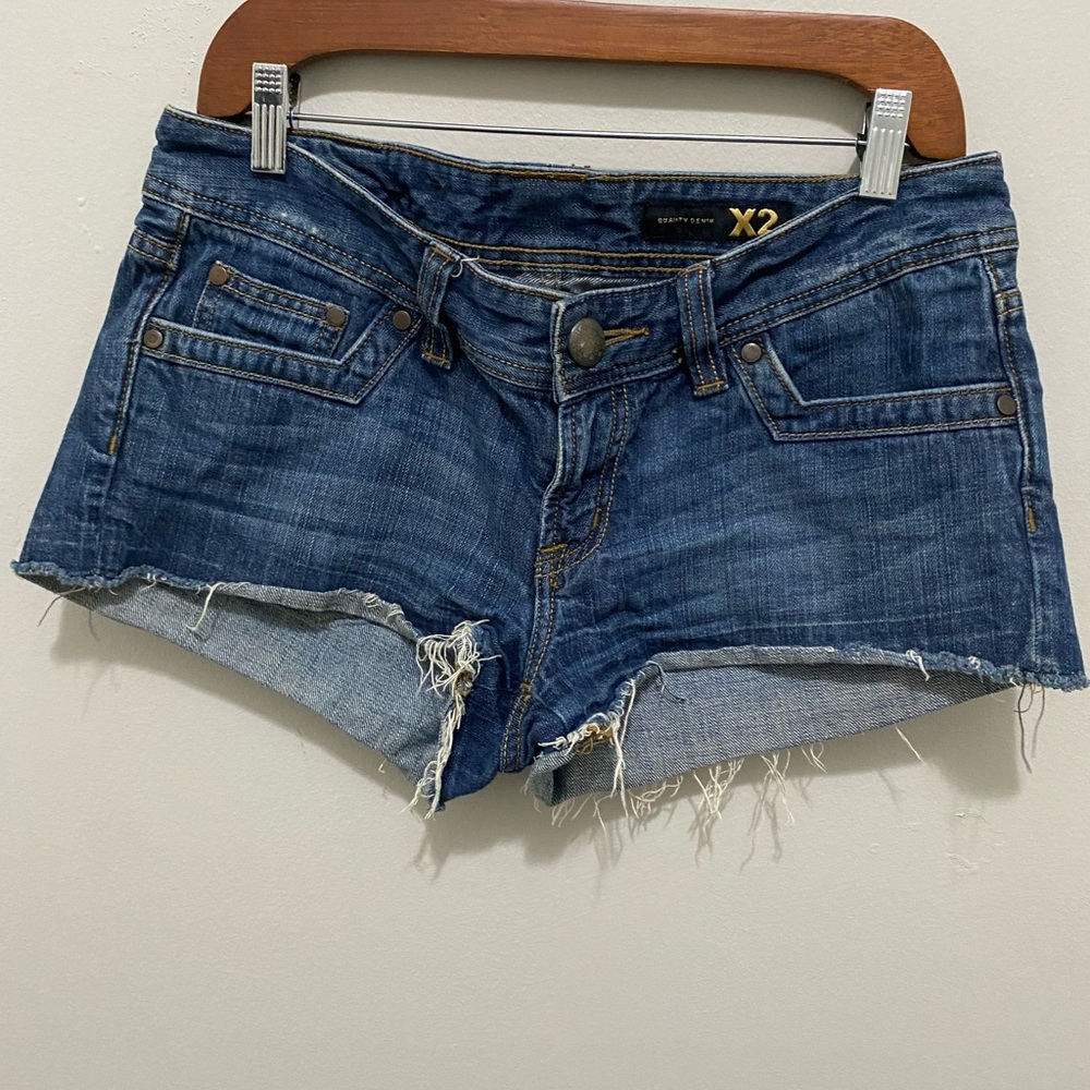 X2 Women's Distressed Blue quality Jean Shorts